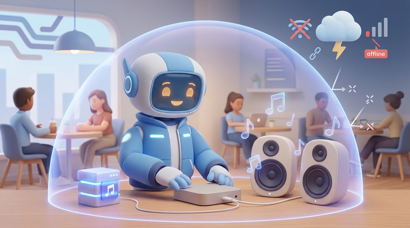 Легальная музыка для бизнеса при нестабильном интернете